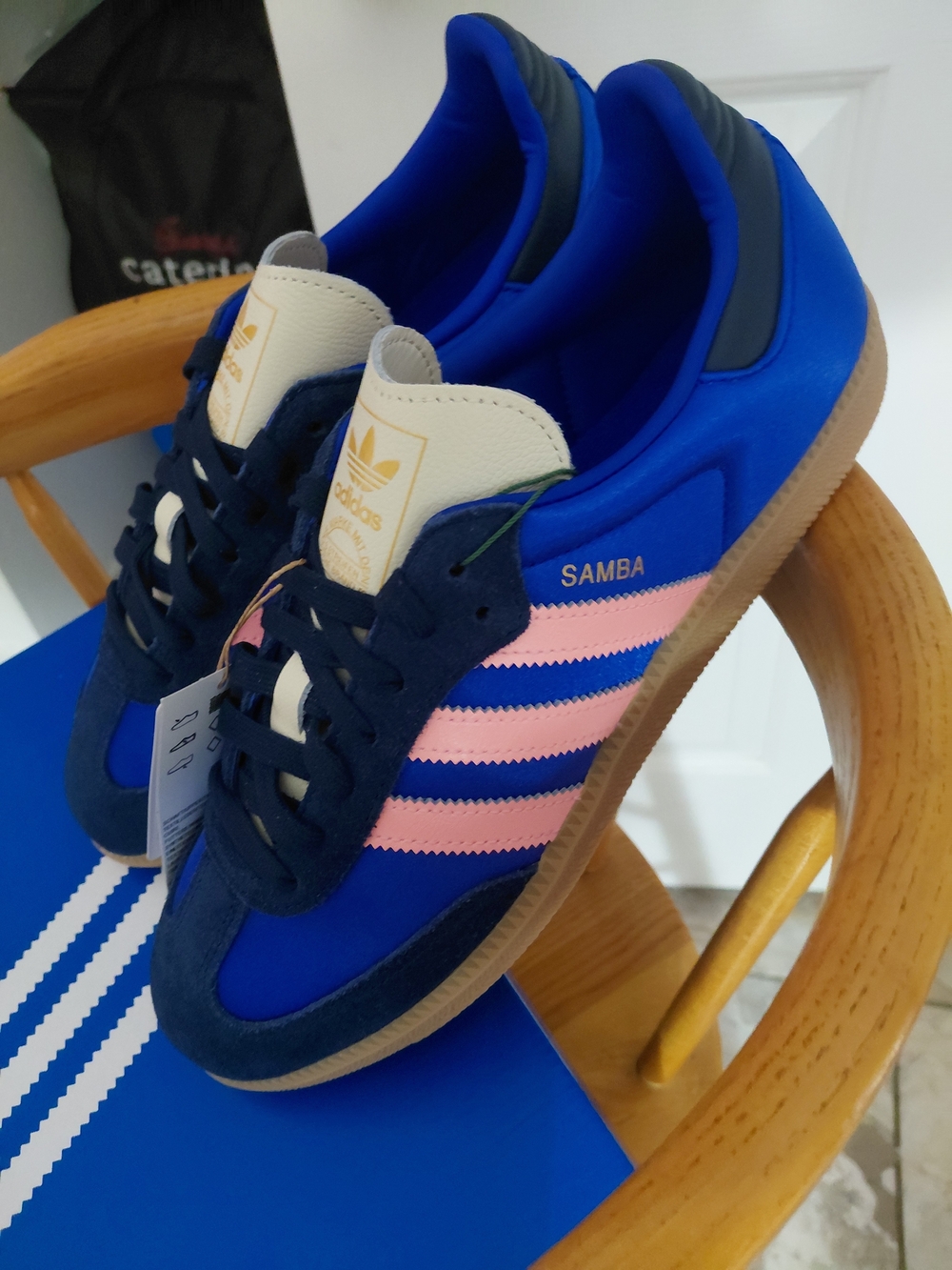 Brand New Adidas Samba Women’s Navy & Pink  Sneakers - Picture 2 of 5